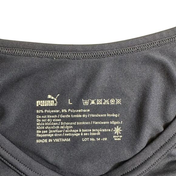 Puma Men’s Activewear T-Shirt Long Sleeve Blue Large Gym Workout Performance - Picture 5 of 5